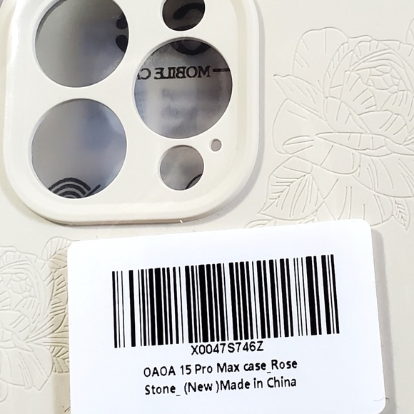 iPhone 15 Pro Max Silicone Case Rose Stone-Engraved Floral SKIN KISS SAND SHELL - Picture 6 of 6